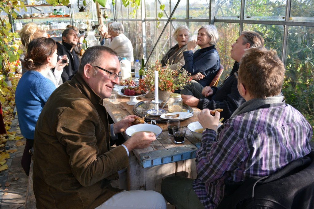 lunch in de kas